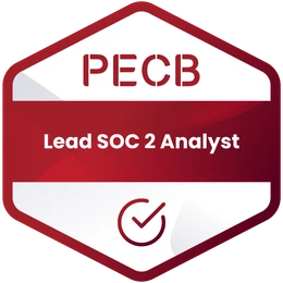PECB Certified Lead SOC 2 Analyst badge